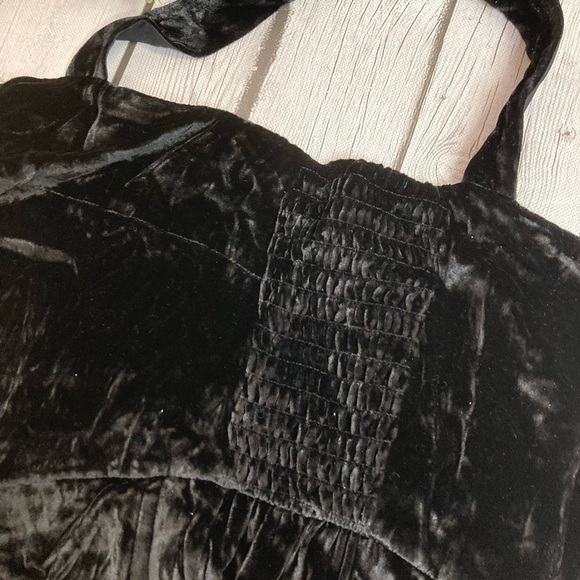 Madewell Crushed Velvet Wide leg Jumpsuit - Picture 5 of 14